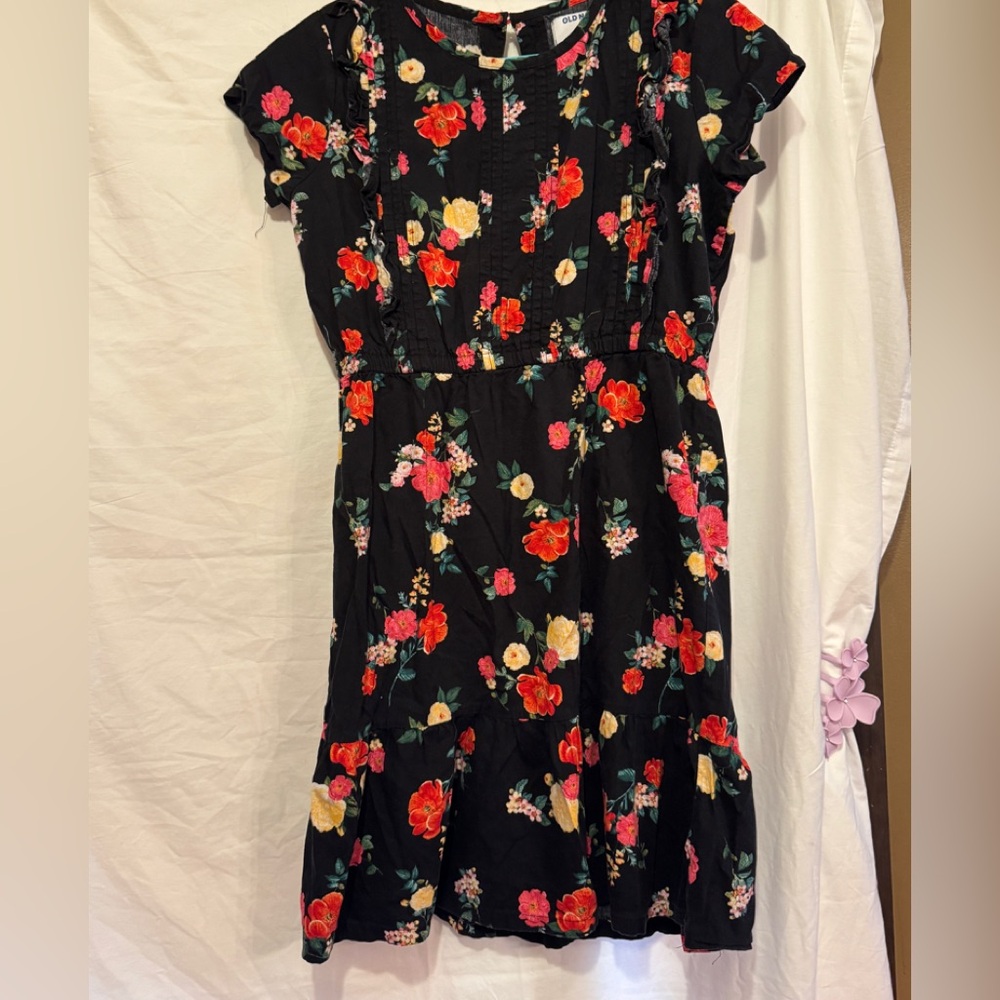 Old Navy Red and Pink Flutter Sleeve Sundress